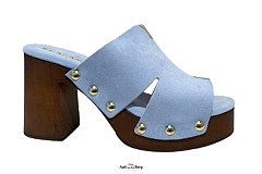 Lazamani Damesschoenen Slippers blauw