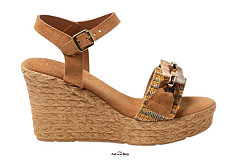 Lazamani Damesschoenen Sandalen bruin