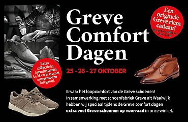 Greve comfort dagen 25 t/m 27 oktober 2024